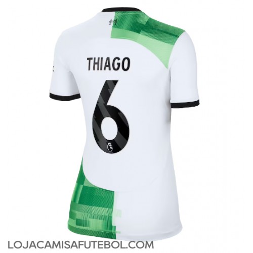 Camisa de Futebol Liverpool Thiago Alcantara #6 Equipamento Secundário Mulheres 2023-24 Manga Curta